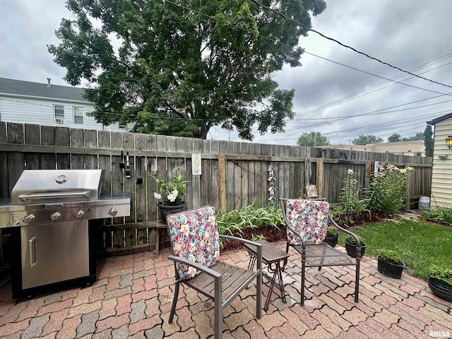 1723 Pershing Blvd, Clinton, IA 52732 - fenced backyard featuring grilling area and a patio