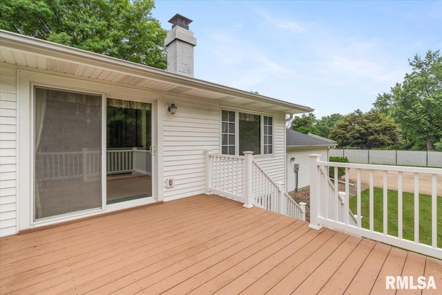 17223 N Cedar Rd, East Moline, IL 61244 - view of wooden terrace