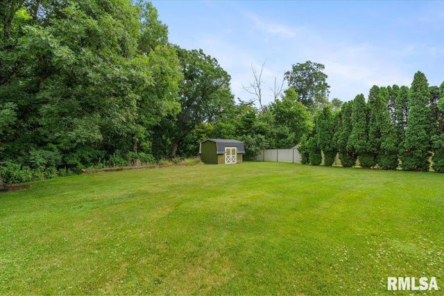 17223 N Cedar Rd, East Moline, IL 61244 - view of yard featuring a storage shed