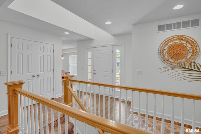 1039 Bluff Ln, Le Claire, IA 52753 - entrance foyer featuring recessed lighting and wood finished floors