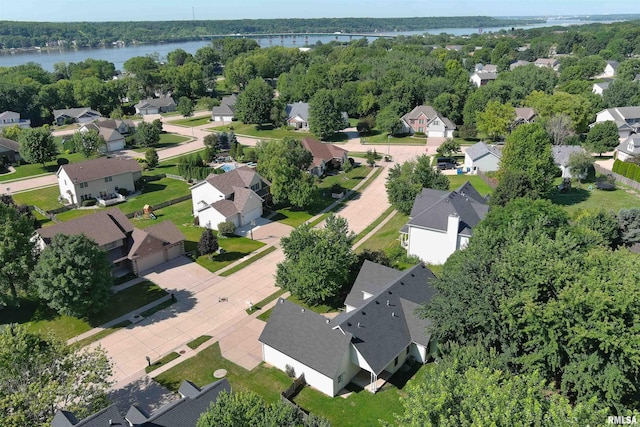 1039 Bluff Ln, Le Claire, IA 52753 - aerial view of residential area featuring a large body of water