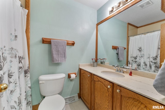 13118 65th Ave, Blue Grass, IA 52726 - bathroom featuring vanity, tile patterned flooring, and a shower with curtain
