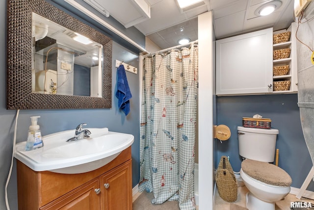 13118 65th Ave, Blue Grass, IA 52726 - bathroom with vanity and shower / bath combination with curtain