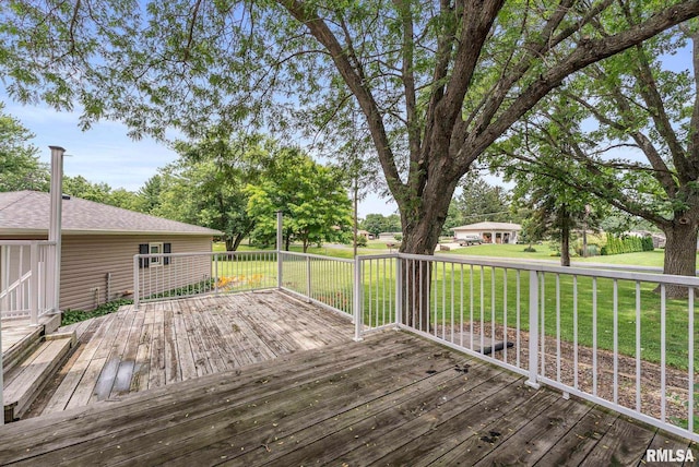 13118 65th Ave, Blue Grass, IA 52726 - deck with a yard