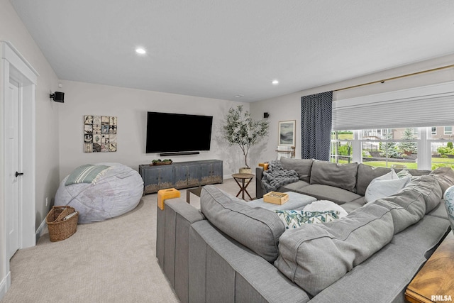 5835 Pigeon Creek Rd, Bettendorf, IA 52722 - carpeted living area featuring recessed lighting
