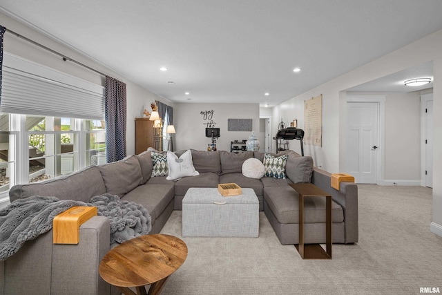 5835 Pigeon Creek Rd, Bettendorf, IA 52722 - living area with light colored carpet and recessed lighting