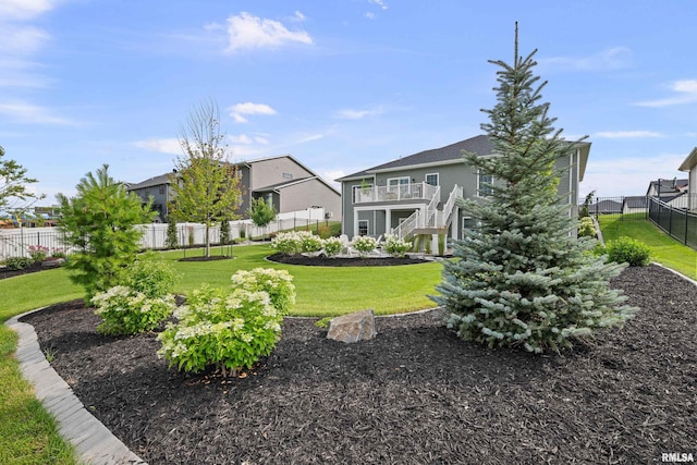 5835 Pigeon Creek Rd, Bettendorf, IA 52722 - fenced backyard with stairs and a deck