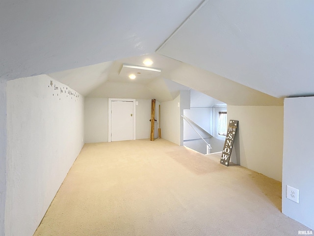 1426 32nd St, Rock Island, IL 61201 - additional living space with lofted ceiling and carpet floors