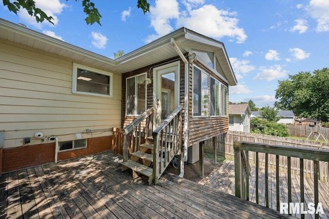 2917 W 65th St, Davenport, IA 52806 - view of wooden deck
