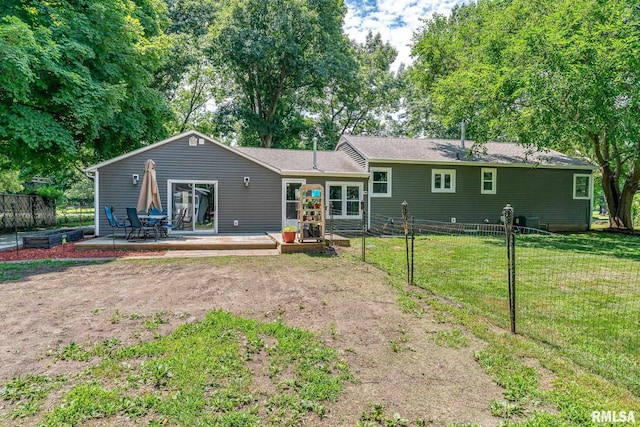 1715 65th Ave W, Rock Island, IL 61201 - rear view of house with a wooden deck