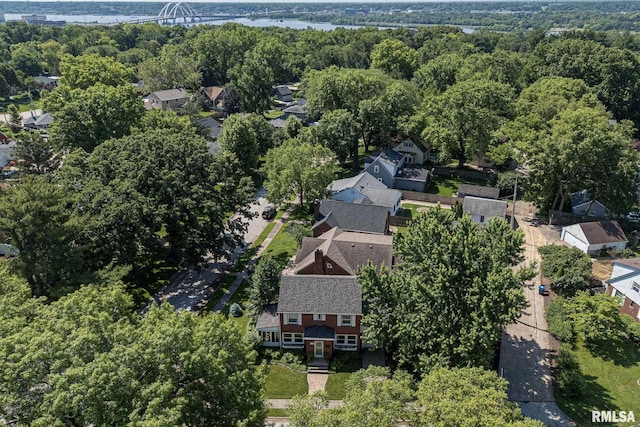 3205 Crestline Dr, Davenport, IA 52803 - aerial overview of property's location featuring a notable bridge
