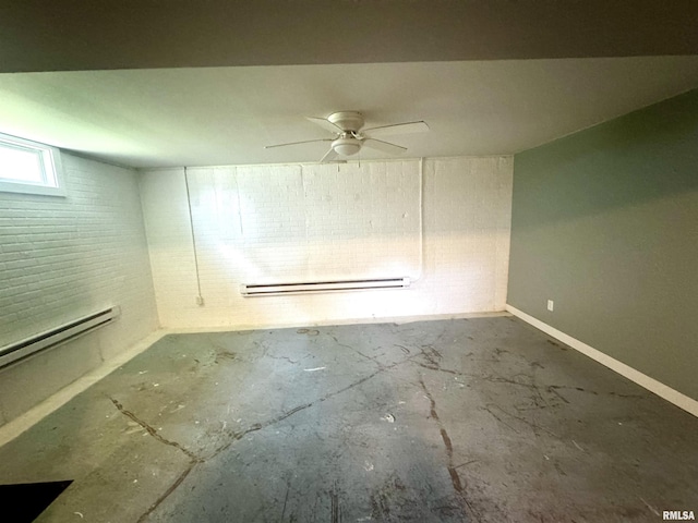 202 S 10th Ave, New Windsor, IL 61465 - spare room featuring baseboard heating and a ceiling fan