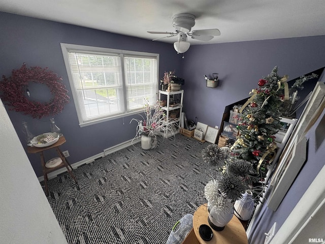 3125 Pershing Blvd, Clinton, IA 52732 - playroom with carpet floors and ceiling fan
