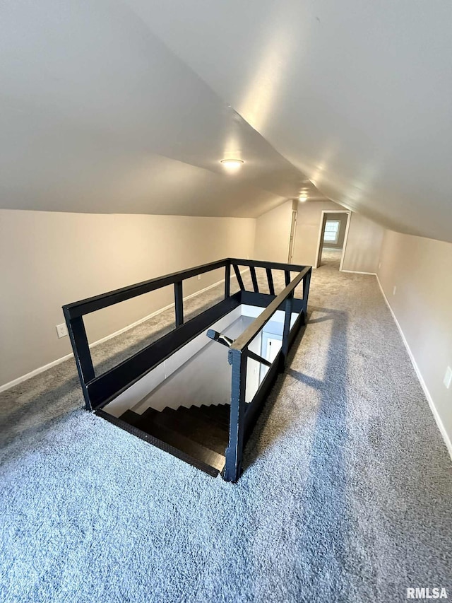 2111 Pine St, Murphysboro, IL 62966 - bonus room featuring carpet flooring and vaulted ceiling