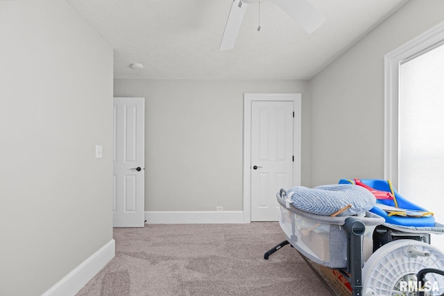 1309 5th St, Orion, IL 61273 - carpeted bedroom with baseboards and a ceiling fan