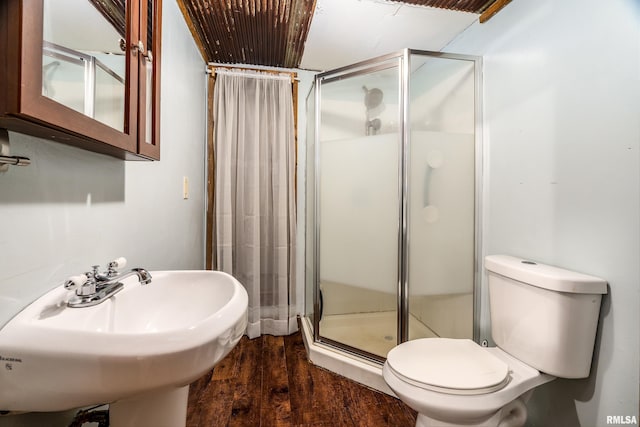 1904 E D St, West Frankfort, IL 62896 - full bathroom with a stall shower and wood finished floors