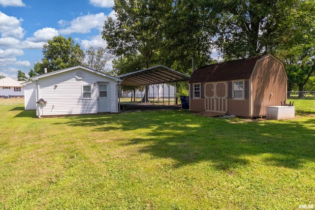 1904 E D St, West Frankfort, IL 62896 - view of yard featuring a storage shed and a detached carport
