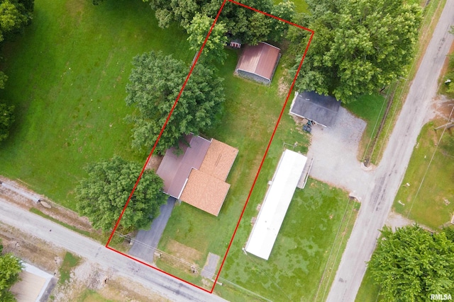 1904 E D St, West Frankfort, IL 62896 - aerial overview of property's location featuring property boundaries highlighted