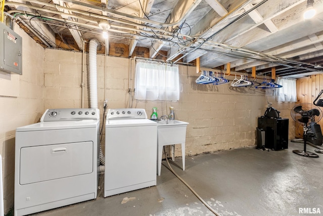 517 E 29th Pl, Davenport, IA 52803 - below grade area with washer and dryer and electric panel