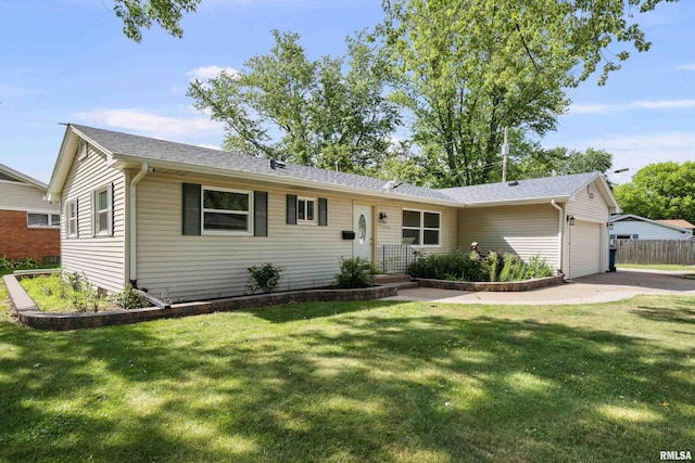 2525 4th St Unit A, East Moline, IL 61244 - ranch-style home featuring a garage, driveway, and a shingled roof