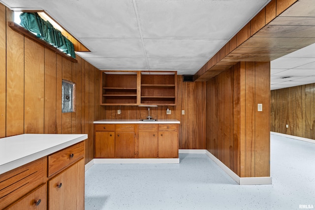 2525 4th St Unit A, East Moline, IL 61244 - bar area with wood walls and baseboards