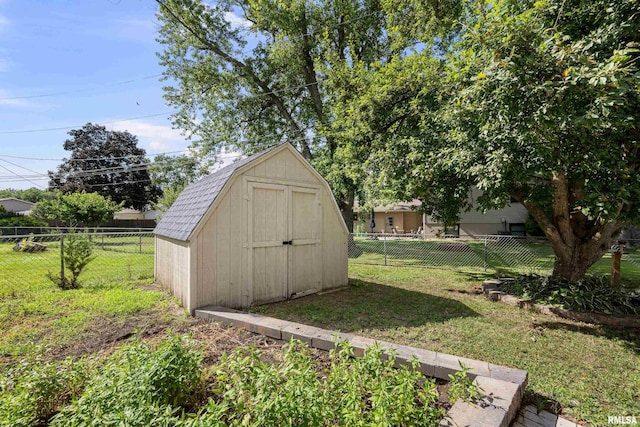 2525 4th St Unit A, East Moline, IL 61244 - view of shed with a fenced backyard