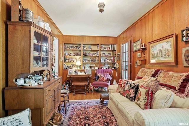 1928 Fernwood Ave, Davenport, IA 52803 - office space with wood walls, ornamental molding, and wood finished floors