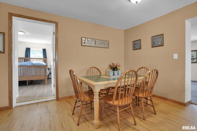 304 E Plum St, Anamosa, IA 52205 - dining area with light wood-style flooring and baseboards