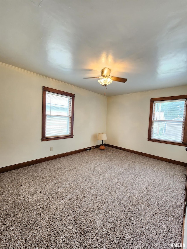 1908 24th St, Moline, IL 61265 - carpeted empty room featuring healthy amount of natural light and a ceiling fan