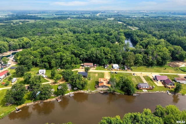 18599 317th St, Long Grove, IA 52756 - drone / aerial view of a nearby body of water and a forest