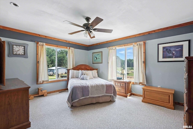18599 317th St, Long Grove, IA 52756 - bedroom with carpet floors and ceiling fan