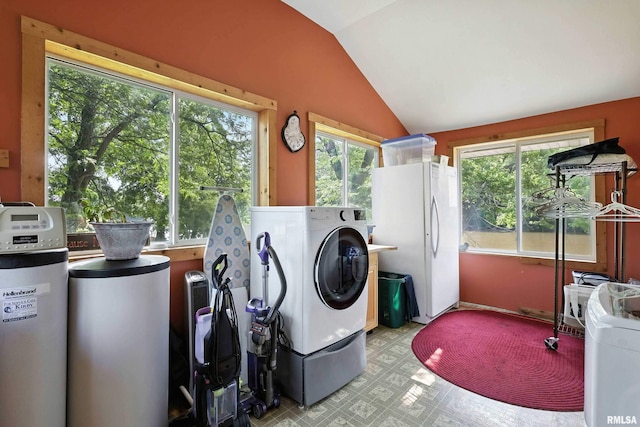 18599 317th St, Long Grove, IA 52756 - washroom with washer / dryer and light floors