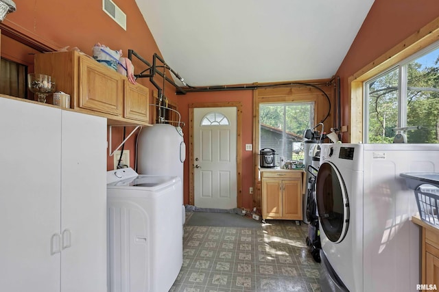 18599 317th St, Long Grove, IA 52756 - laundry room with cabinet space and independent washer and dryer