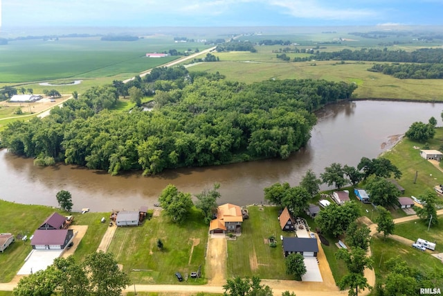 18599 317th St, Long Grove, IA 52756 - aerial view of property's location with a nearby body of water and rural landscape