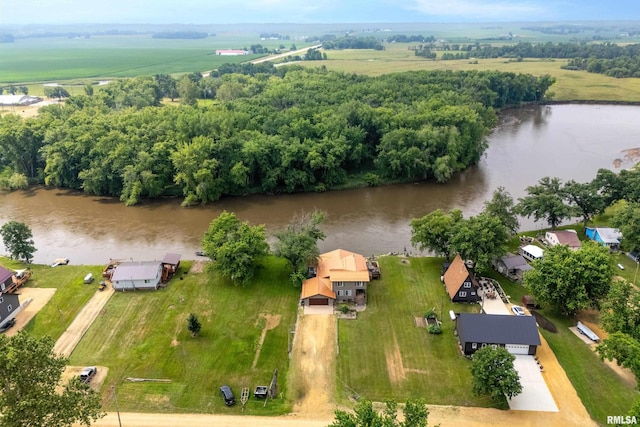 18599 317th St, Long Grove, IA 52756 - aerial view of sparsely populated area featuring a large body of water