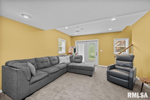 7319 106th Ave, Coal Valley, IL 61240 - carpeted living room with recessed lighting