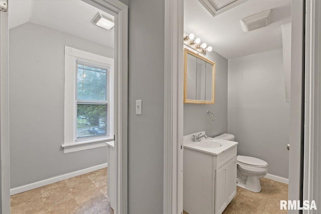 3916 W Locust St, Davenport, IA 52804 - half bathroom featuring vanity and toilet