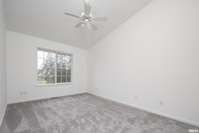 1263 33rd Avenue Cir, Silvis, IL 61282 - carpeted empty room featuring lofted ceiling and a ceiling fan