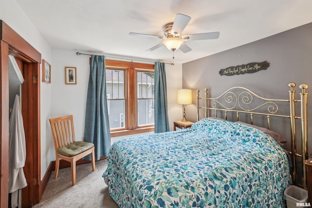 2510 Pershing Ave, Davenport, IA 52803 - bedroom featuring carpet and a ceiling fan