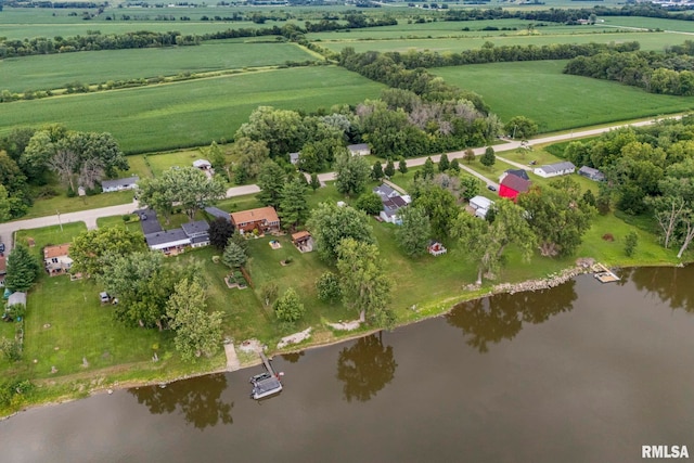 25622 1st Ave N, Hillsdale, IL 61257 - aerial overview of property's location featuring a nearby body of water and rural landscape