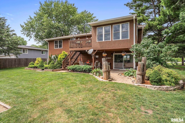 25622 1st Ave N, Hillsdale, IL 61257 - view of front of home featuring stairway, a patio, and a deck