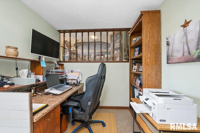 14325 139th Avenue Ct W, Taylor Ridge, IL 61284 - office space featuring a textured ceiling and baseboards