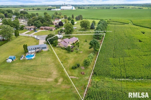 14325 139th Avenue Ct W, Taylor Ridge, IL 61284 - view of rural area with rows of crops and property boundaries highlighted