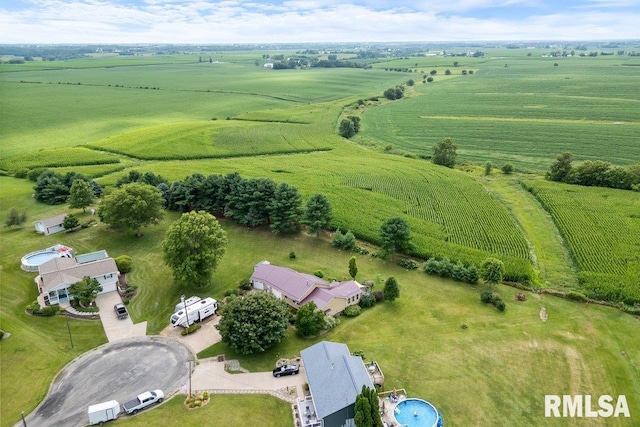 14325 139th Avenue Ct W, Taylor Ridge, IL 61284 - overview of rural landscape with rows of crops