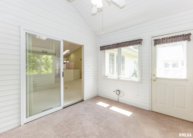 3439 Maple Glen Dr, Bettendorf, IA 52722 - unfurnished sunroom featuring vaulted ceiling