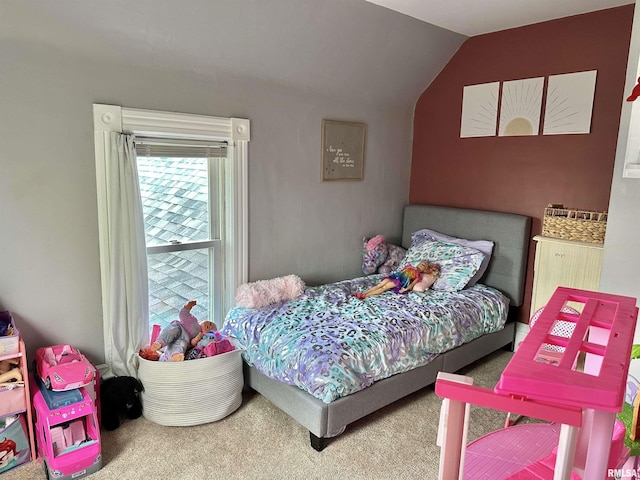 653 Ferry Rd, Miles, IA 52064 - carpeted bedroom with lofted ceiling