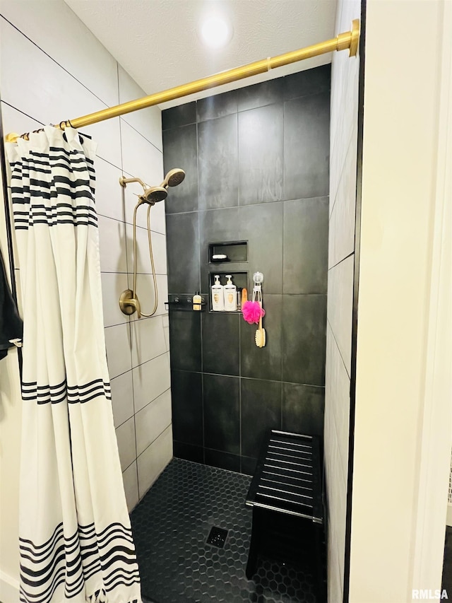 66 Windy Hill Dr, Murphysboro, IL 62966 - bathroom with a tile shower and recessed lighting