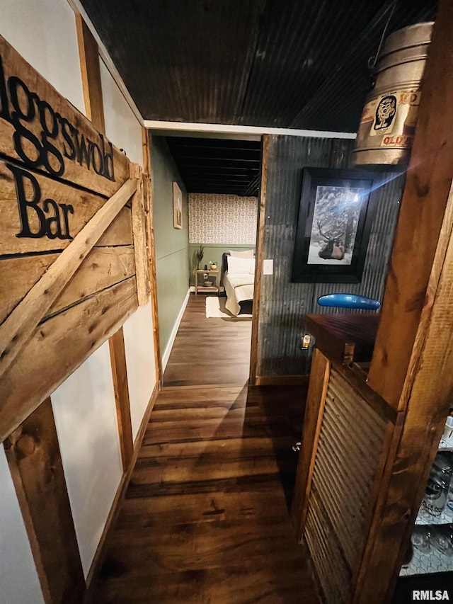 66 Windy Hill Dr, Murphysboro, IL 62966 - corridor featuring wood finished floors