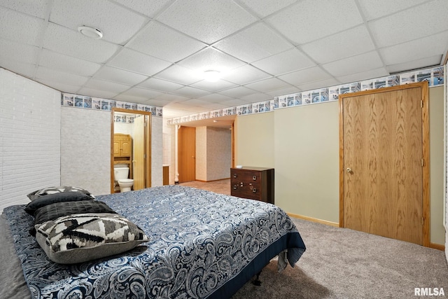 2722 Linwood Ct, Davenport, IA 52806 - bedroom with carpet floors and a paneled ceiling