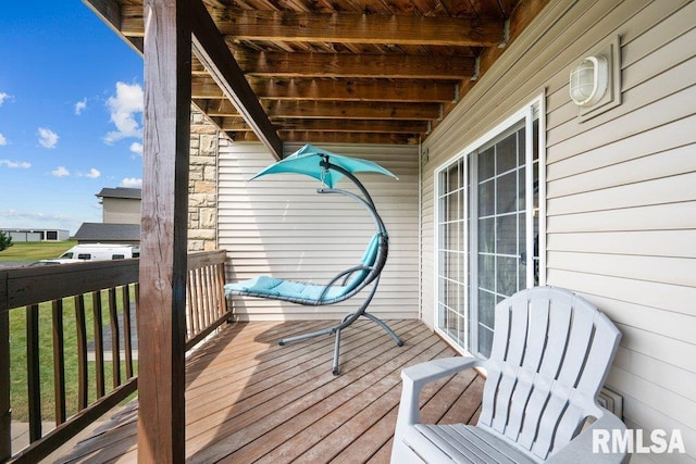 3209 S 16th Ave Unit 203, Eldridge, IA 52748 - view of wooden deck